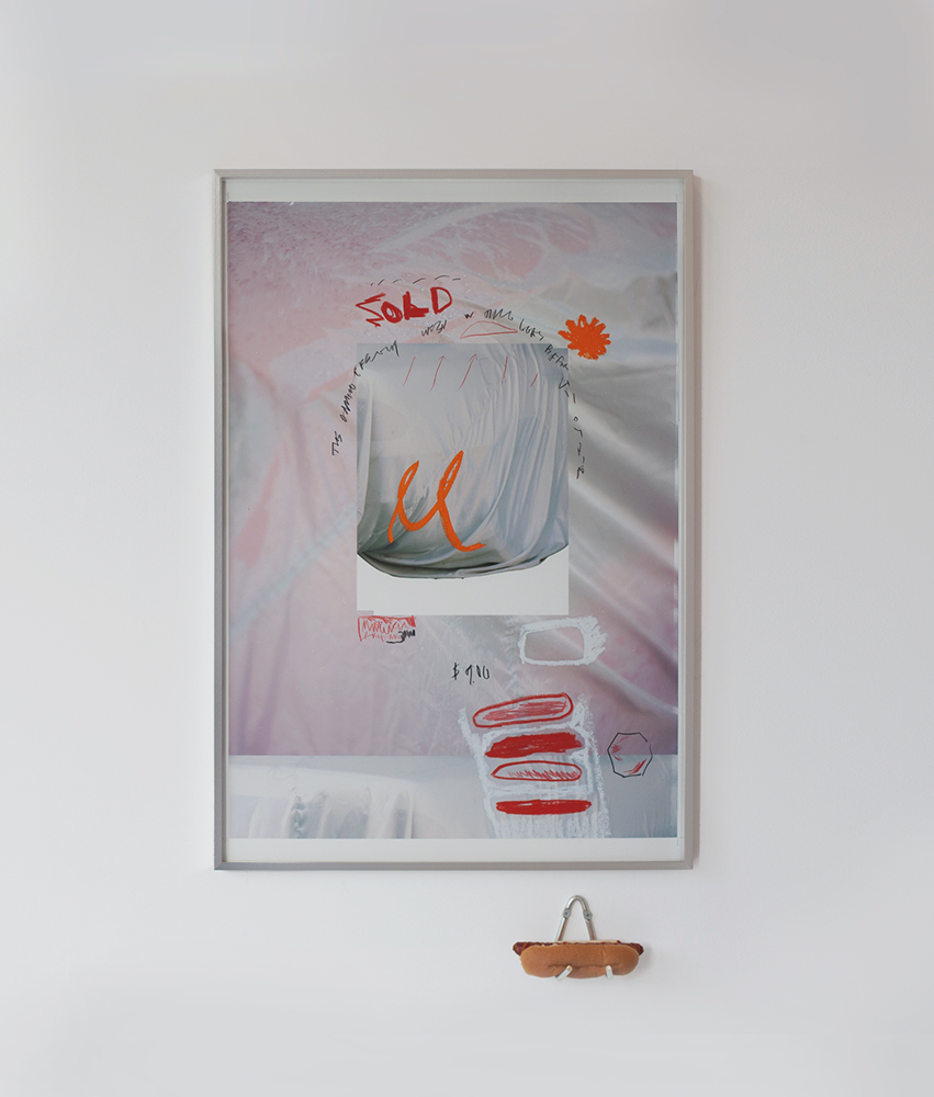 JOE DOWLING & KEN GRIFFEN, 2020 Archival pigment print, oil pastel, pencil 93 x 62cm including aluminium frame